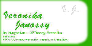 veronika janossy business card